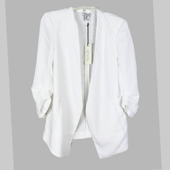 Rachel Zoe Jackets & Blazers - NWT-RACHEL ZOE WHITE FITTED JACKET W/FITTED SLEEVE
